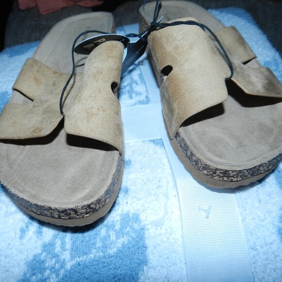 Streetwear Society H Strap Style Tan Suede Slide Comfort Sandals🆕📦⌚🏃🏻💨⚡🚚 - Picture 11 of 16